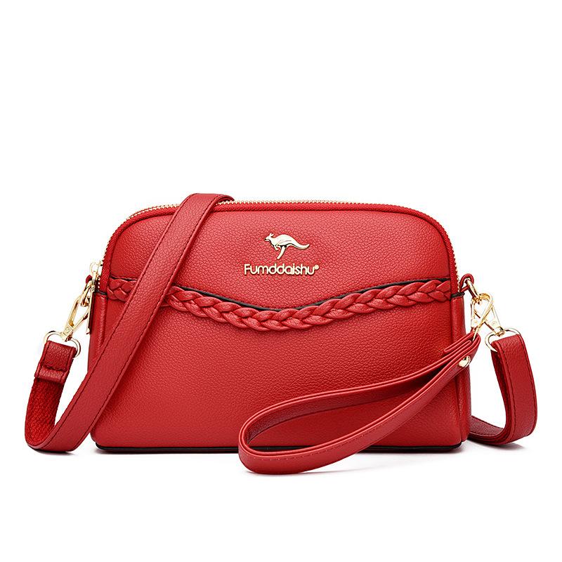 Women's bag new spring and summer women's bag clutch bag woven soft leather mother bag fashion age-reducing bag
