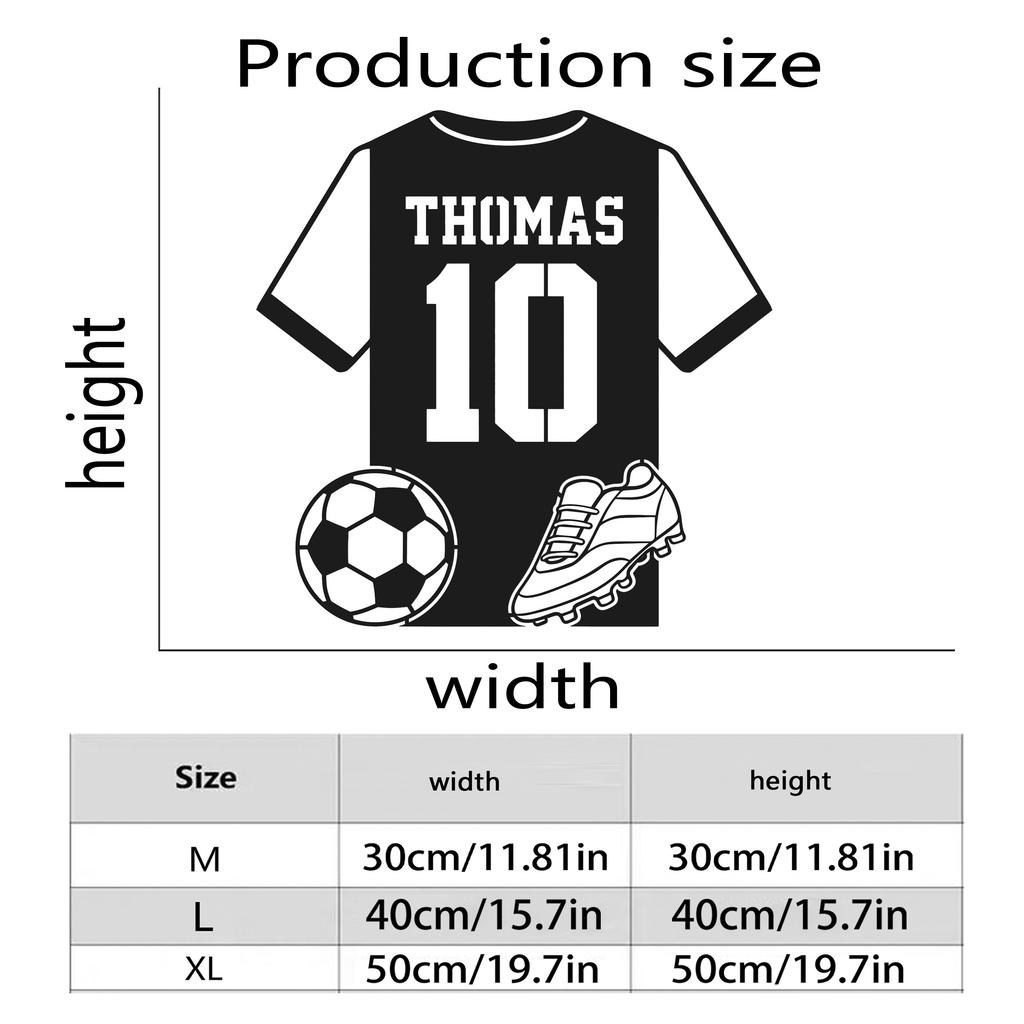 Metal Soccer Jersey Wall Art Custom Sports Team Decor Indoor Outdoor Sign
