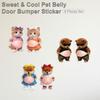 6PCS Soft Silicone Door Bumper Sticker With Adhesive Backing For Preventing Wall Damage With 3D Pet Belly Pattern