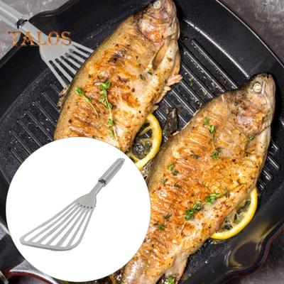 Fischwender, lebensmittelecht, hitzebeständig, silberfarben, ausgezeichneter Allzweck-Fischwender mit Schlitzen für zu Hause