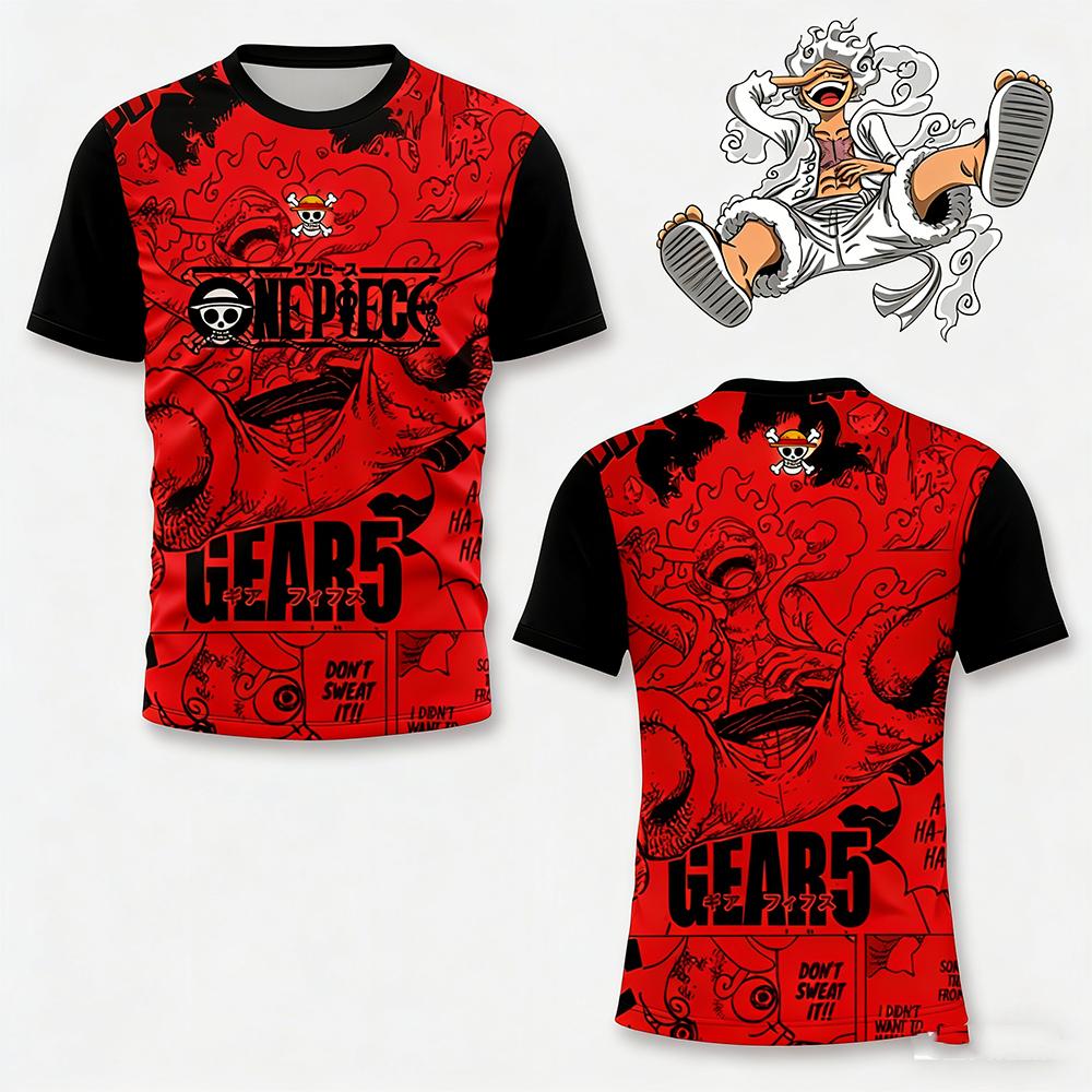 

2026 New One Piece Anime Luffy Gear 5 3D Printed Soccer Jersey for MenSummer SportsQuick-DryingBreathableRole-Playing Adult Top XXS