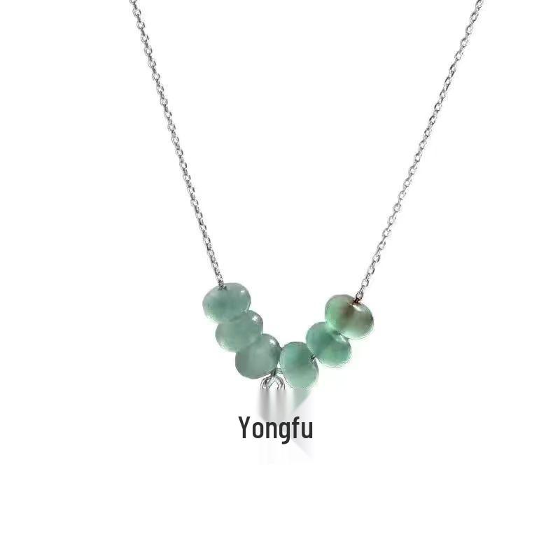 Jade Peace Buckle Necklace: Trendy High-End Chinese Clavicle Design for Women