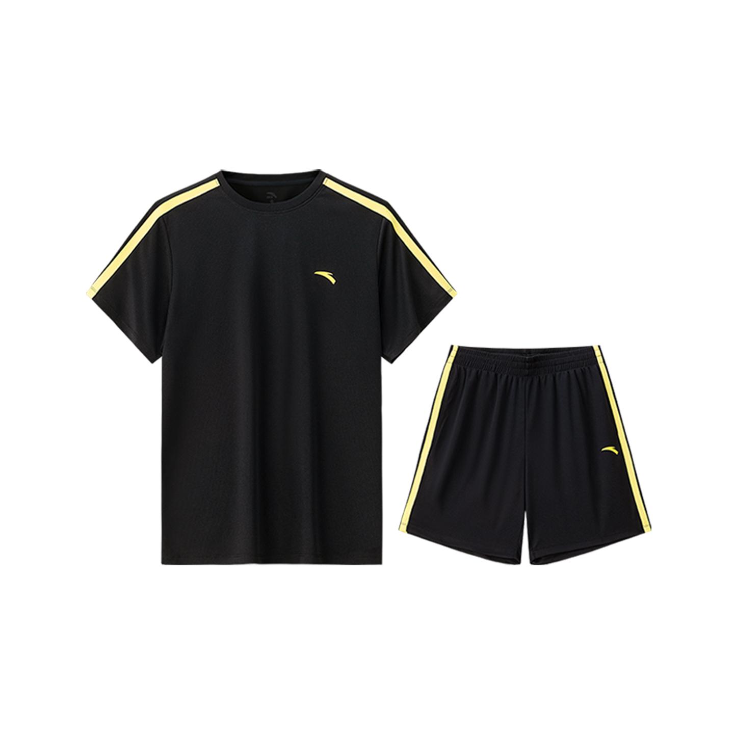 Anta Comfortable Versatile Breathable Sports Suit Men suits Basic-Black 952638202-4 S