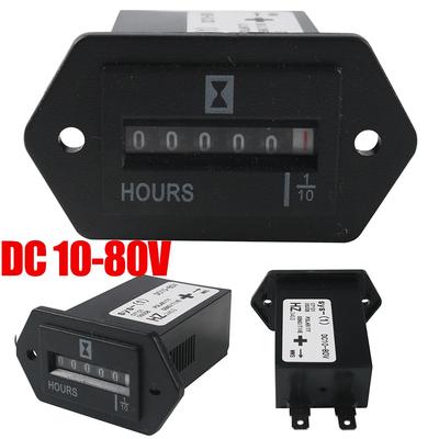 DC 10-80V Generator Versiegelter Betriebsstundenzähler Zähler Mechanischer Betriebsstundenzähler Timer Messgerät Für Diesel Benzinmotor Generator Boot