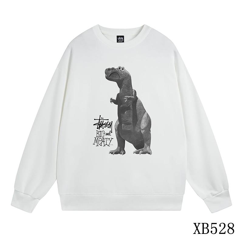 

Stussy 2023 Autumn/Winter Men s and Women s Loose Fit Dinosaur Print Round Neck Sweater