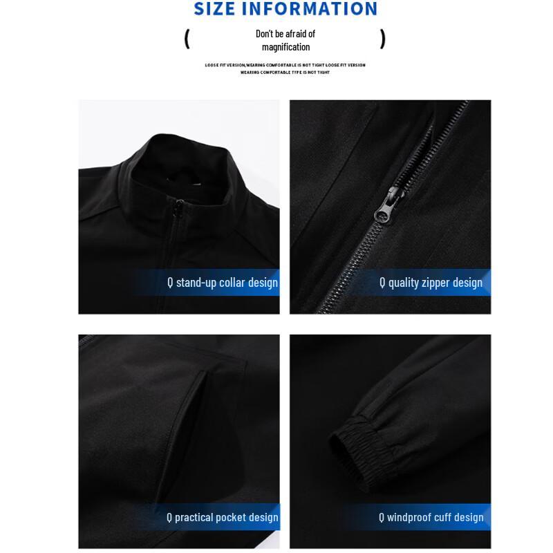 Wassup Sohot Men's Windproof Stand-up Collar Jacket