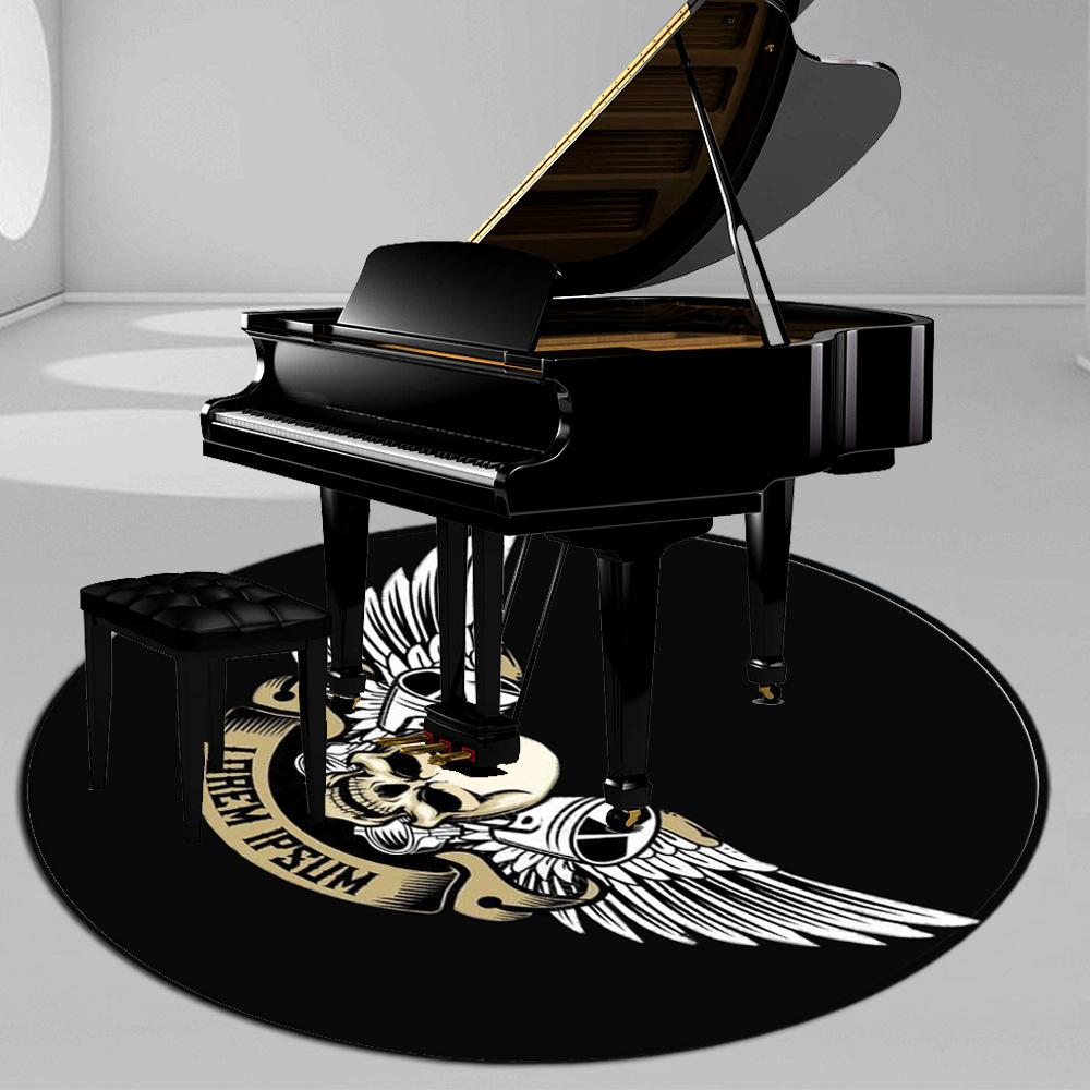 Round Piano Carpet Giveaway Floor Mat Musical Instrument Promotional Item Qin Shop Gift Company Quick Manufacturing