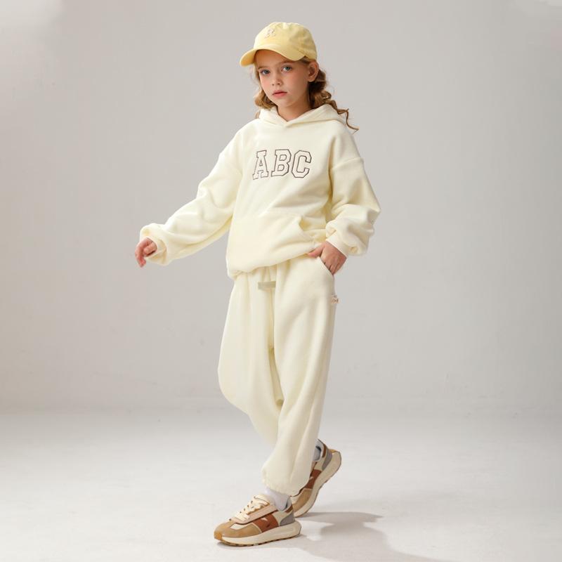 Vêtements de sport d'extérieur pour enfants shaker sweat à capuche imprimé ABC enfants garçons et filles automne survêtement décontracté