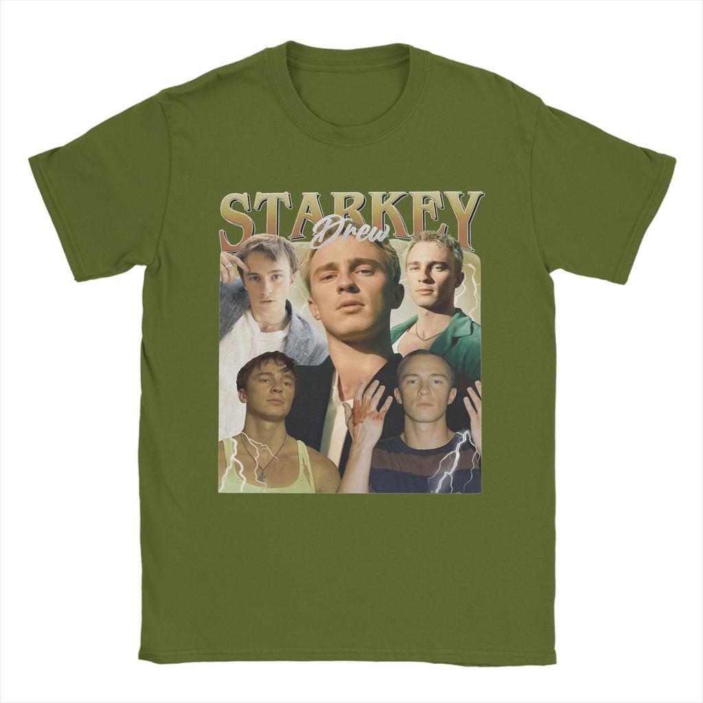 Vintage Drew Starkey T Shirt Men Cotton Funny T-Shirts O Neck Tee Shirt Short Sleeve Clothes Printed