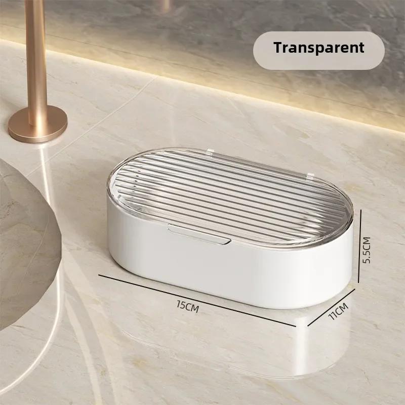 

Полка для ванной комнаты, мыльница, двухслойная мыльница с крышкой, двойной сливной ящик, бытовая пластиковая мыльница, туалетный контейнер