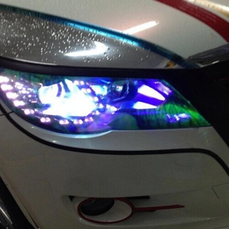 30CM X 100CM Car Styling Chameleon Headlight Taillight Vinyl Tint Sticker Light Film Wrap Sheet.