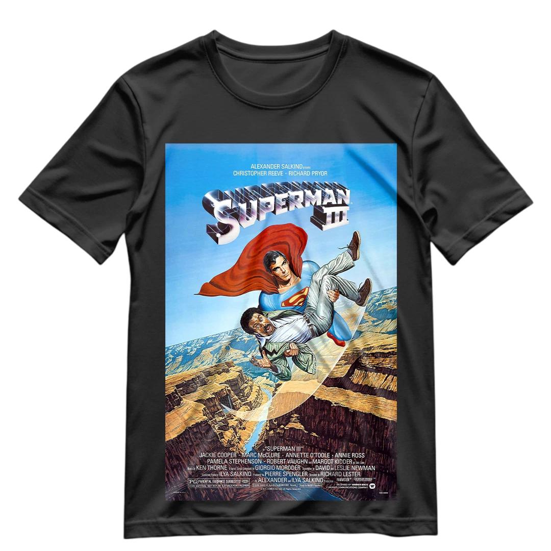 Superman T Shirt Retro Superman 3 1983 Poster Shirt S-XXXL 3XL