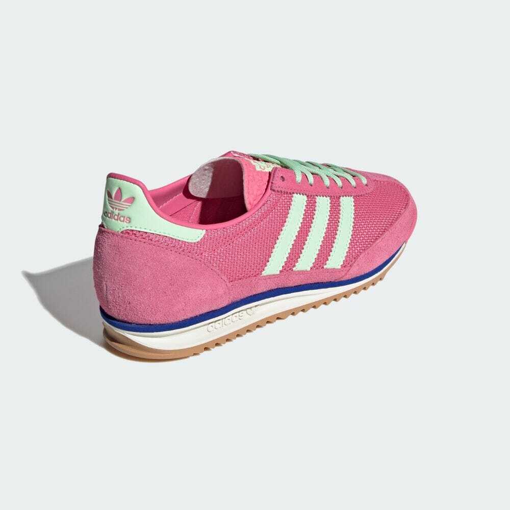 JI1879 Adidas Originals SL72 OG Pink Fusion Semi Green Spark Lucid Blue (Women's