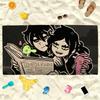 The Coffin Of Andy And Leyley Cartoon Towel Soft Lightweight Anti-Sand Large Beach Towel Quick-Drying Bath Sports Family