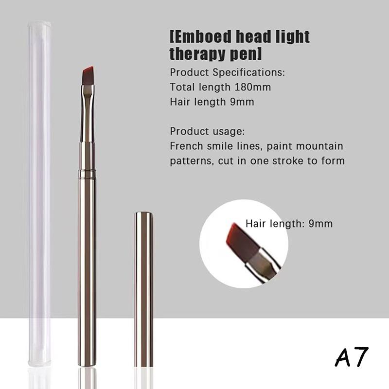 Nail Glue Phototherapy Brush UV Gel Painting Pen Nail Art Drawing Liner Brush Metal Manucure Professionnel Brushes Tools