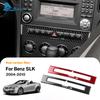 Mercedes Benz SLK R171 2004 2005 2006 2007 2008 2009 2010 Araç Orta Kontrol Paneli İçin Gerçek Yumuşak Karbon Fiber Kaplama Çıkartması