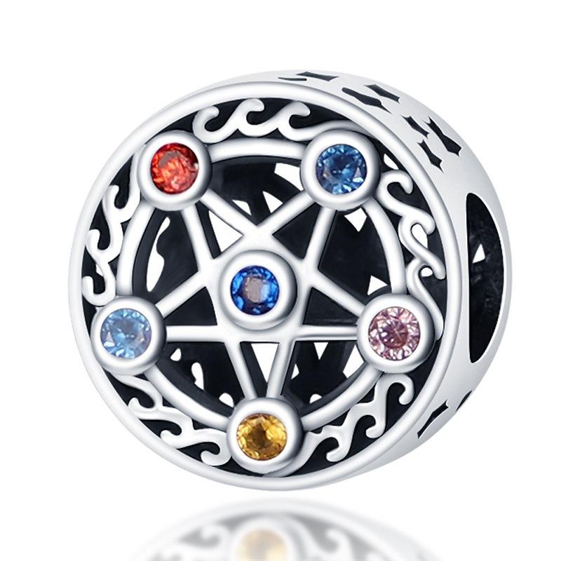 

S925 Silver DIY Charm Beads Cosmic Galaxy Starry Sky Design for Bracelet Necklace Jewelry Making