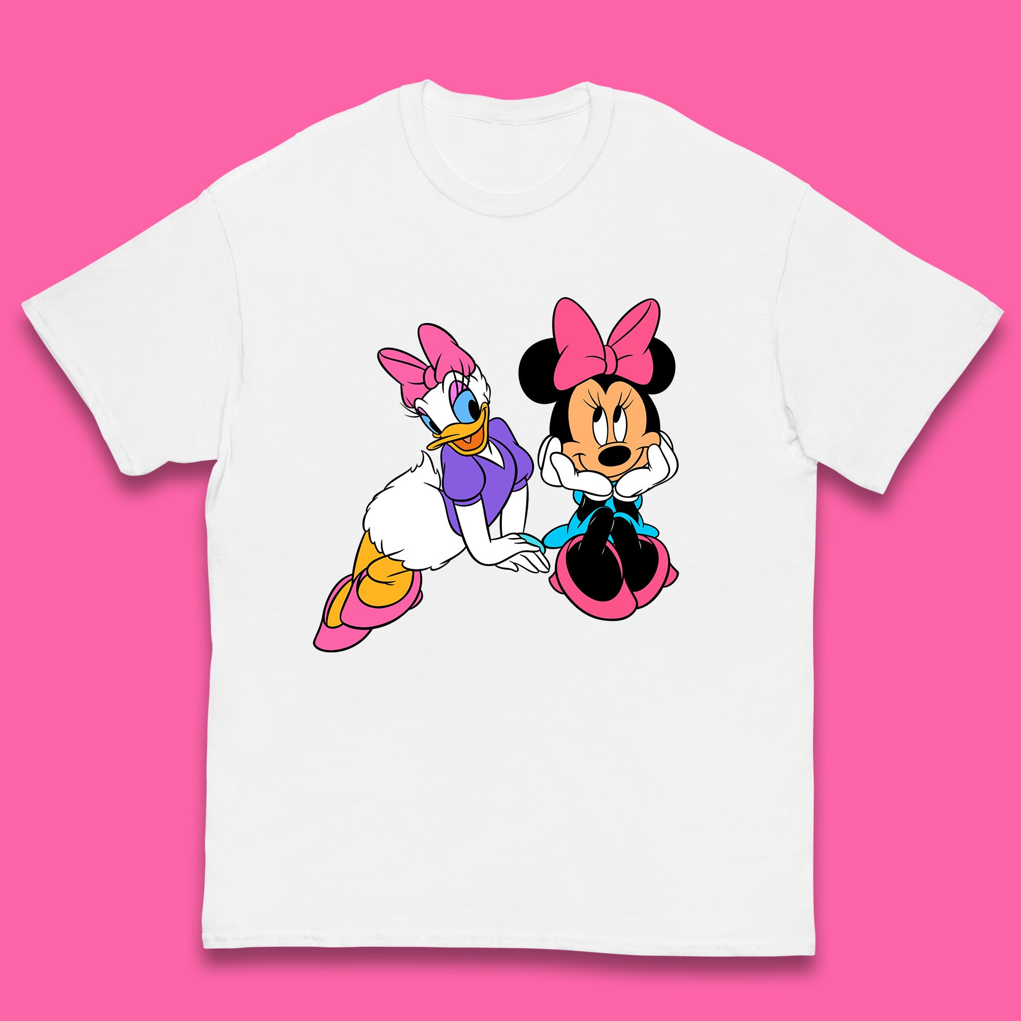 

Cute Disney Minnie Mouse and Daffy Duck Best Friends Magic Kingdom Holiday Disney Best Friends Cartoon Character Disneyland Vacation Trip Kids T Shirt 120