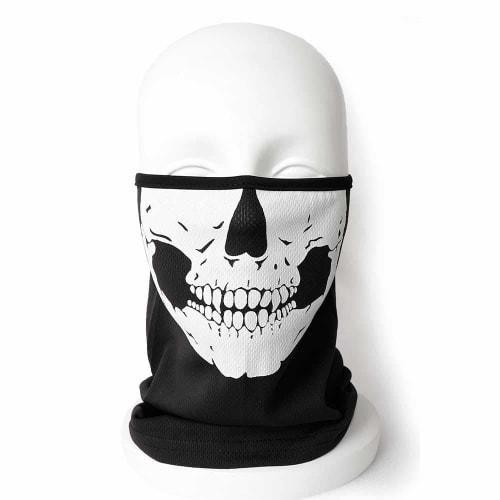 SHENKEL Ultra-Lightweight Thin Mesh Neck Guard/Face Guard, Skull v1, Breathable, Stretchy, Sun Protection, mask-023-1