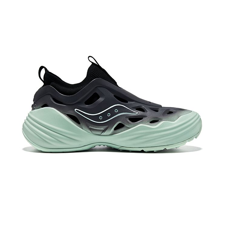SAUCONY Foam Web Lightweight Casual Retro EVA Shock Absorption Waterproof Low-Top Running Shoes Unisex Running Shoes Gray Black Green S28902-7