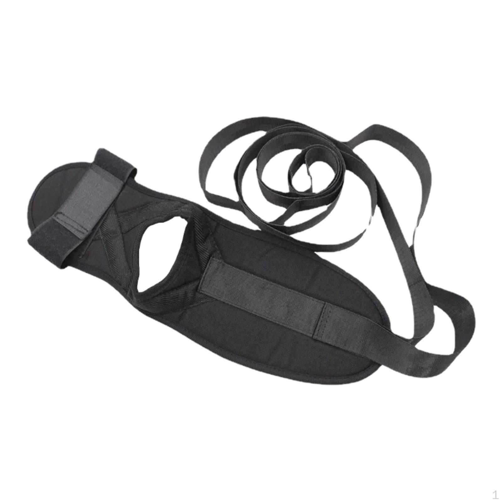 

Foot Calf Stretcher Black Stretching Strap with Loops for Hip Hamstring
