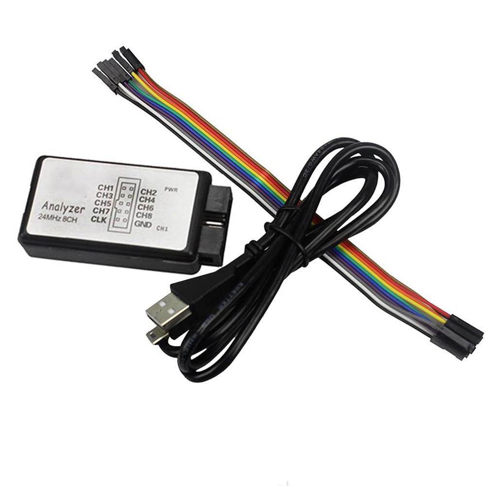 8 Channel USB Logic Device Data Capture Device 2.2*1.1*0.6 Inch 24MHz Logic Analyzer Debugging Various Applications