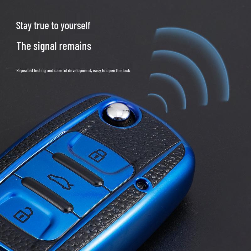 Leather Pattern Key Case for Wuling Baojun Models 730/530/510/360/310w