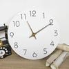 10inch Nordic Style Silent White Wooded Wall Clock Time Accuracy Minimalism Wall Decoration Clock for Living Room Bedroom