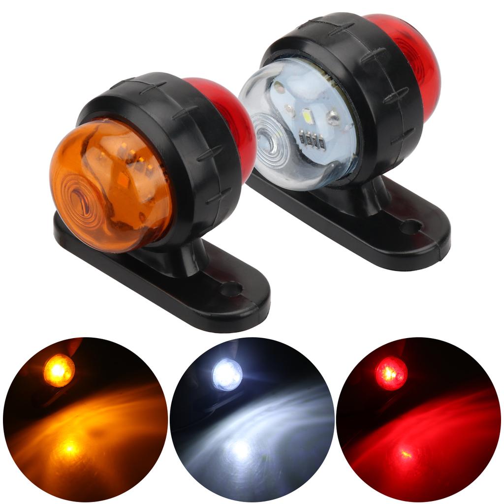 2X LED Side Marker Lights 12v 24v Trailer Front Rear Clearance Lights Outline Lamp Indicator Tail Light For Truck Van Caravan Back Up Lights 1
