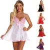 S-6XL Plus Size European & American Erotic Lace Lingerie Nightgown with Sexy Embroidery & Sequin Details