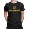 Německo Deutschland Německá vlajka Tričko Pánské Ležérní Bavlněné Tričko Kulatý výstřih Krátký rukáv Tričko Větší velikosti Horní díly
