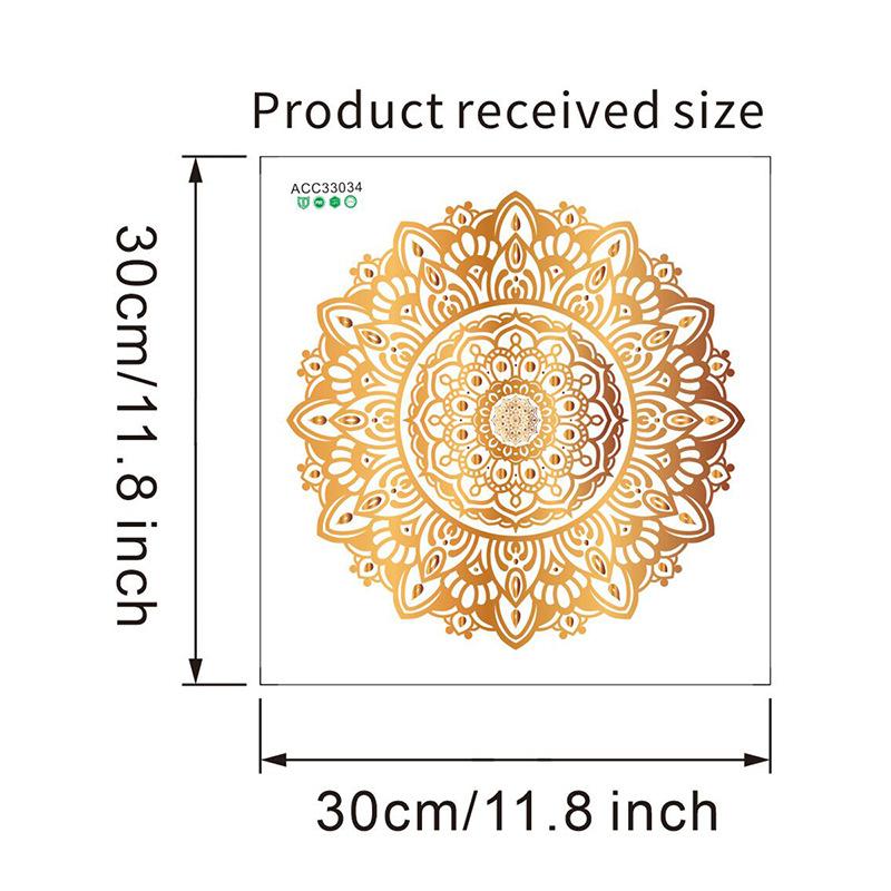 

New Beautiful Blue Flower Bathroom Sticker Waterproof Toilet Sticker Home Self-adhesive Wall Sticker 30x30cm