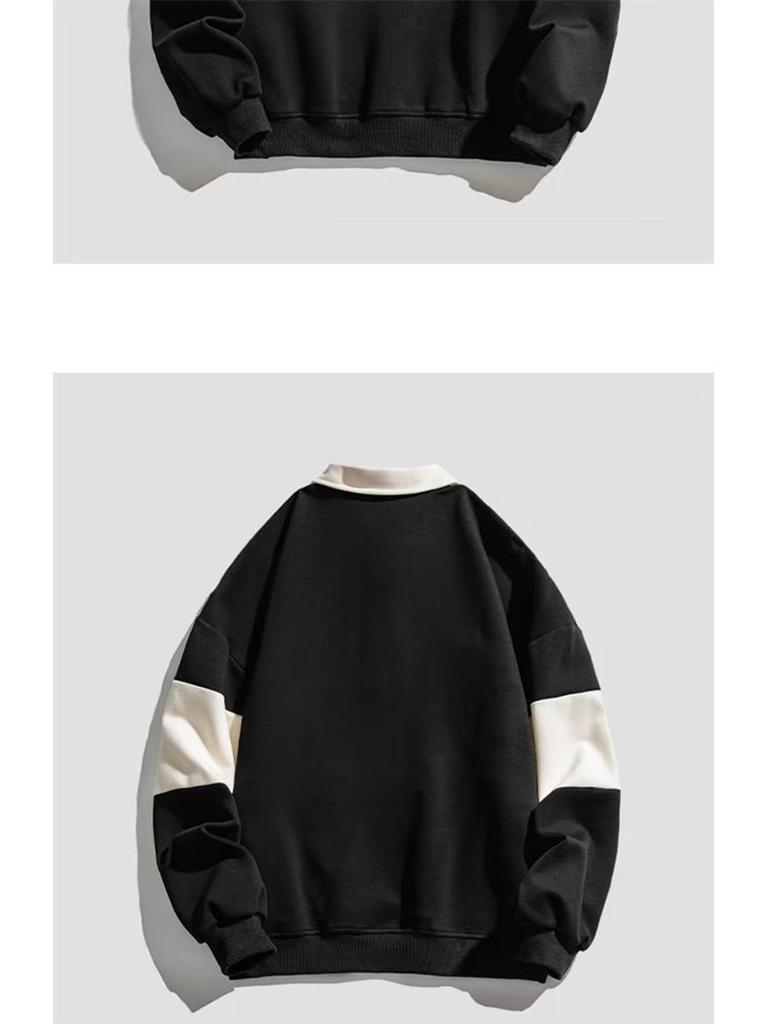 2023 Herbst Koreanisches Colorblock-Streifen-Herren-Sweatshirt - Trendiges Langarm-T-Shirt für Paare