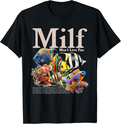 MILF Man I Love Fish Funny Fishing Fisherman Humor Nature T-Shirt