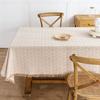 Cotton Linen Tablecloth Rustic Farmhouse Square Tablecloths Burlap Table Covers with Tassel for Kitchen Dinning Picnic Wedding