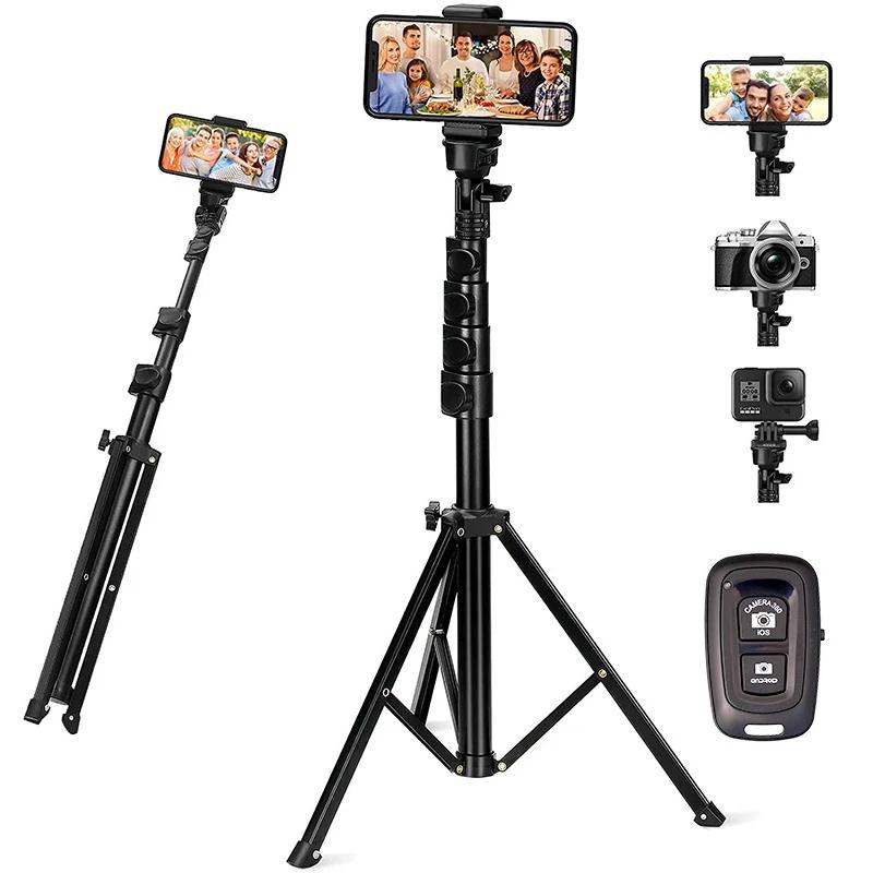 WEFOR Phone Tripod, Selfie Stick Tripod with Remote, Upgraded iPhone Tripod Stand  Travel Tripod, Solidest Cell Phone Tripod чёрный