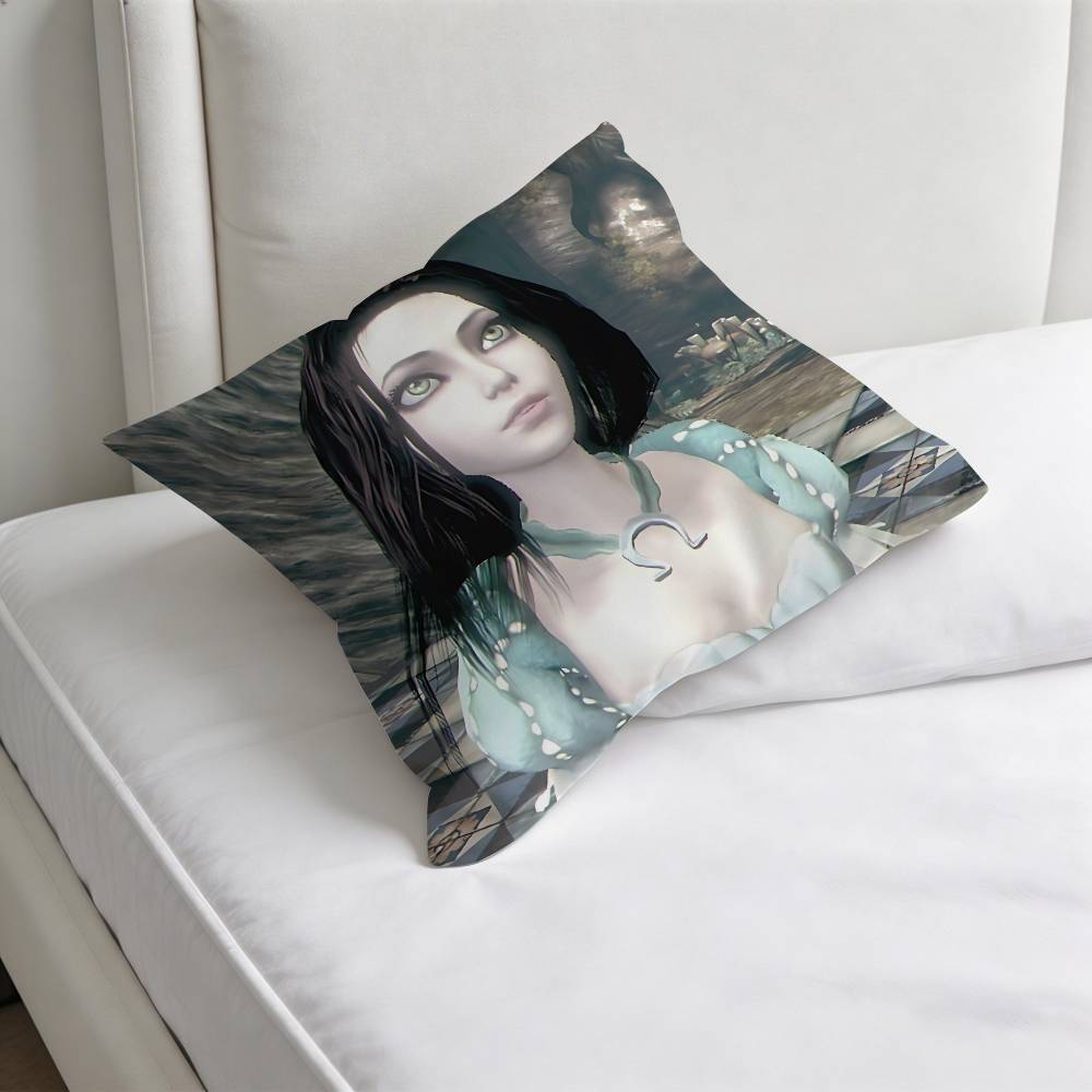 Cool Alice Madness RReturns Decorative Square Pillow Cover Soft Comfortable Pillow Case Sofa Bed Home Decoration