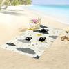 Whimsical Black Cats On Clouds Beach Towel, Playful Cats Wide Eyes Red Noses Soft Microfiber Unisex for Swimming Travel Camping