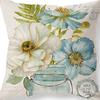 Retro American Plant Floral Print Linen Pillow Case Living Room Sofa Car Pillow Cushion