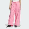 Adidas Solid Color Mid Waist Drawstring Straight Leg Retro Sports Casual Pants Women Bottoms Pink JJ3782
