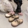 Cute Thick Bottom Tall Mary Jane Slippers 2026 New Ladies' Anti Slip Baotou Slippers for Women