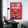 Poster de artă cu citat motivațional Muhammad Ali Imprime sportive de inspirație Artă de perete de box vintage, pictură pe pânză de birou, decor de gimnastică