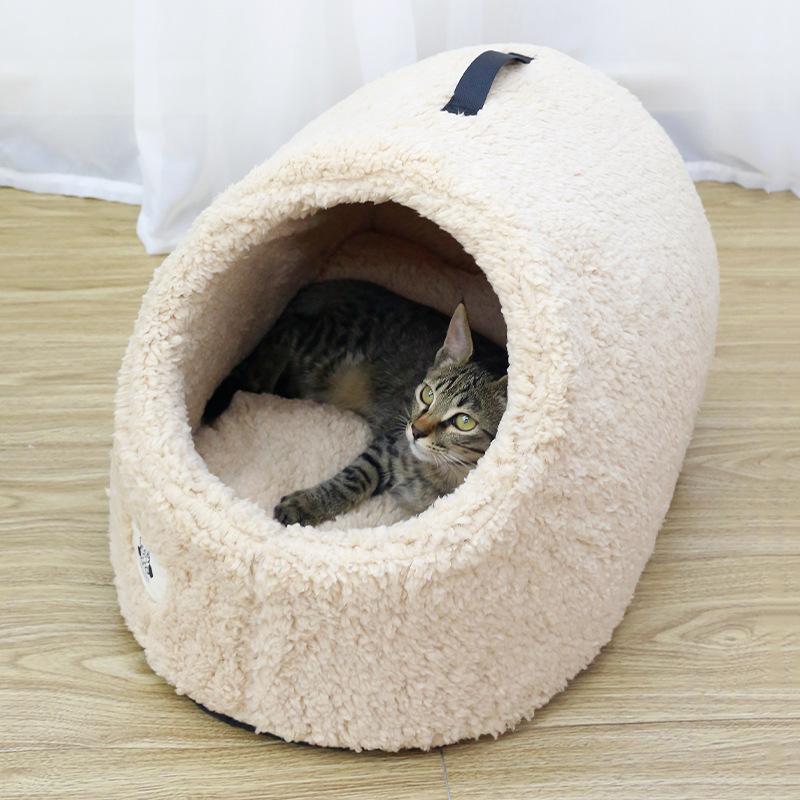 

Новое полузакрытое теплое кошачье гнездо, кошачий домик, тапочки для домашних животных, гнездо для домашних животных, универсальная собачья будка, коврик для домашнего животного, четыре сезона 50 * 35 * 30Cm