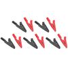 5 Set U16 2mm Tail Jack Crocodilian Clip with Needle Jack Red Black Insulated Clip for Electrical Test