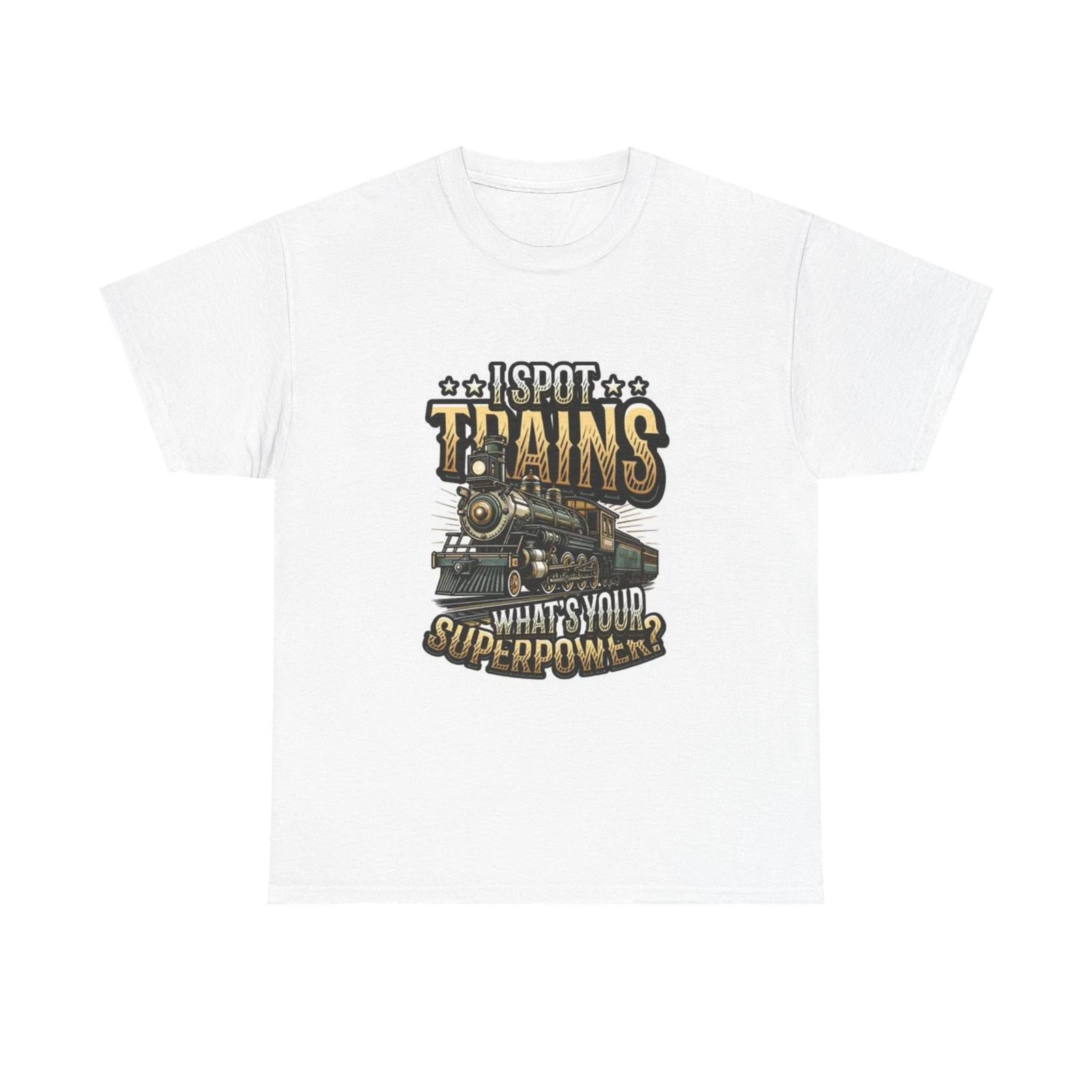 Men s and Women s T-shirts I Spot Trains Graphic XS