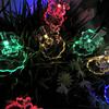 LED String Lights with Light Garden Christmas 30 Flashing Auto Tree Santa Claus Solar-Powered Built-in Sensor, Waterproof, Lights, Lights, LEDs, 6m,