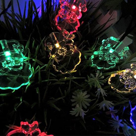 LED String Lights with Light Garden Christmas 30 Flashing Auto Tree Santa Claus Solar-Powered Built-in Sensor, Waterproof, Lights, Lights, LEDs, 6m,