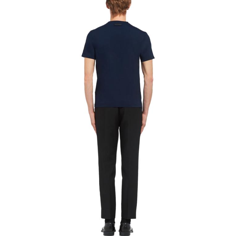 PRADA T Shirt Men's Marine Blue UJM564-710-F0124-S-092