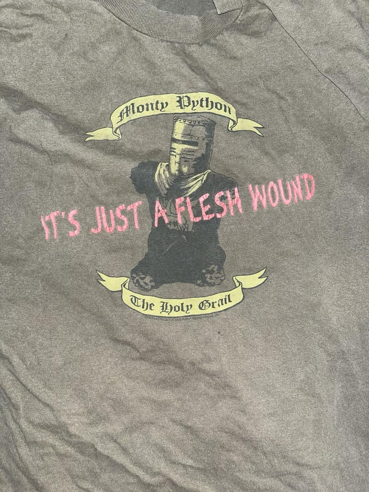 Vintage 2000 Monty Python The Holy Grail Just A Flesh Wound Shirt Promo Movie XXXXL