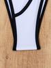2025 European & American Color Block Bikini Dress 3-Piece Set for Seaside Vacation